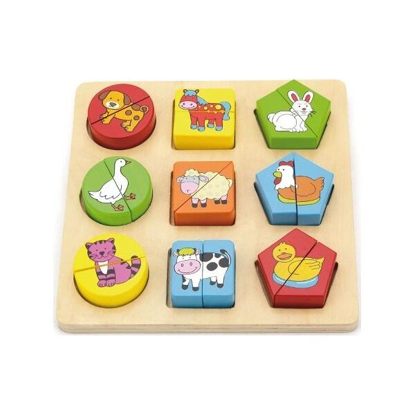 Viga Puzzle Edukacyjne Drewniane Viga Zwierzęta 6315413 6934510595852