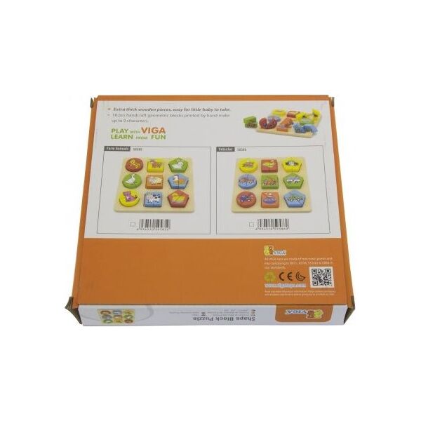 Viga Puzzle Edukacyjne Drewniane Viga Zwierzęta 6315413 6934510595852