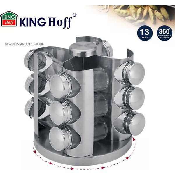 KingHoff ZESTAW POJEMNIKÓW NA PRZYPRAWY 13 ELE. KINGHOFF [KH-4005] 6341967 5908287240056