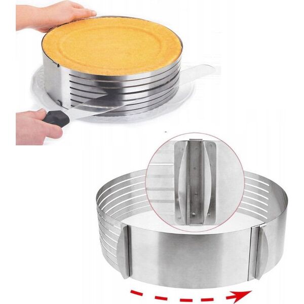 KingHoff OBRĘCZ DO TORTÓW 24-30cm OPASKA REGULOWANA KINGHOFF KH-1474 6342230 5908287214743