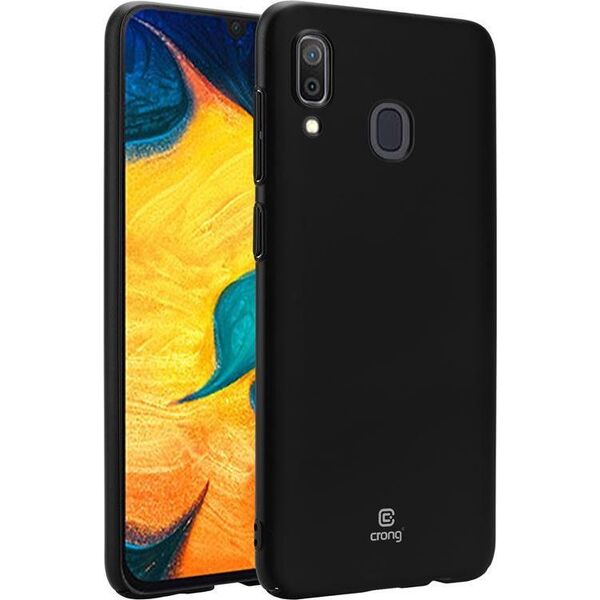 Crong Smooth Skin Etui Samsung Galaxy A30 (czarny) 6370219 5907731981507
