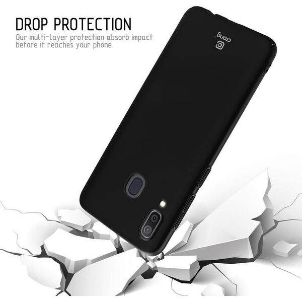 Crong Smooth Skin Etui Samsung Galaxy A30 (czarny) 6370219 5907731981507