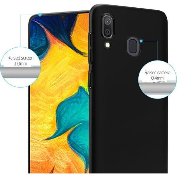 Crong Smooth Skin Etui Samsung Galaxy A30 (czarny) 6370219 5907731981507