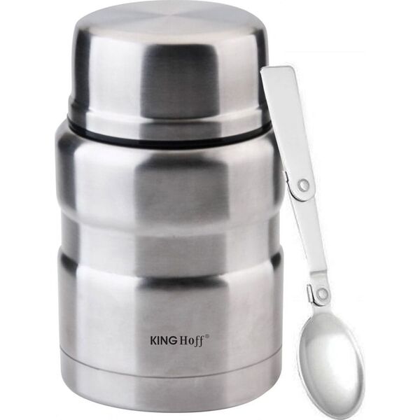 KingHoff Termos obiadowy KH-1457 0.5 l Srebrny 6382577 5908287214576