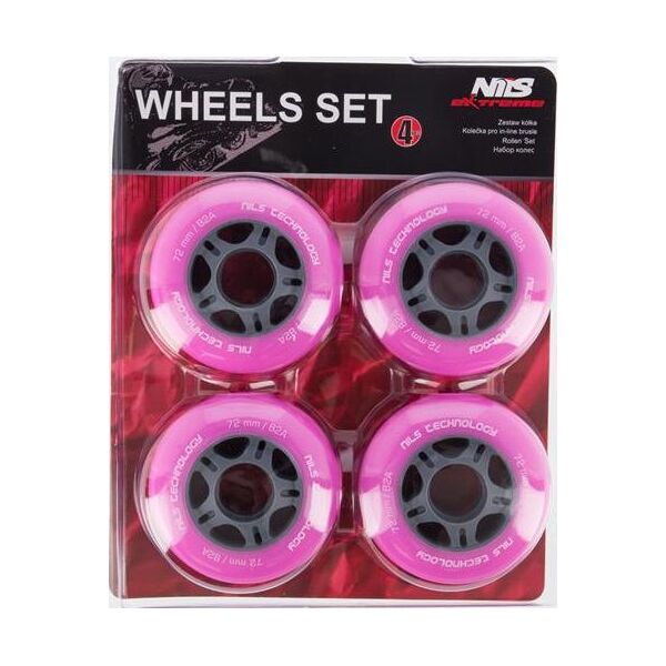 Nils Extreme PU 72x24 82A RÓŻOWE KÓŁKA (4 szt.) NILS EXTREME 6407983 5907695535938