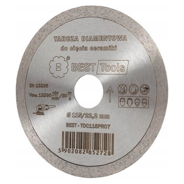 Best-Tools TARCZA DIAMENTOWA 115x22,2mm CIĄGŁA STANDARD PUMA BEST - TDC115PRO7 6411230 5902082852728
