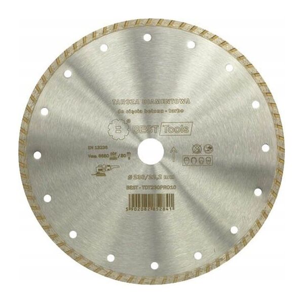 Best-Tools TARCZA DIAMENTOWA 230x22,2mm TURBO STANDARD LION BEST - TDT230PRO10 6411231 5902082852841