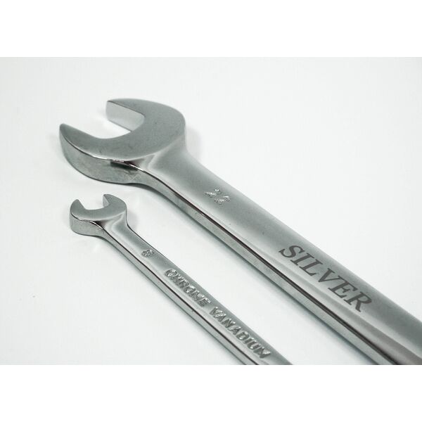 Silver ZESTAW KLUCZY PŁASKO-OCZKOWYCH Z GRZECHOTKĄ SILVER /8szt. EXSK-008-01 6415970 5907589361438