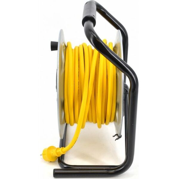 AWTools przedłużacz bęben metalowy żółty Heavy Duty 50m 3x1,5 mm 16A, 3680W, IP44 (AW70261) 6416262 5903041037552