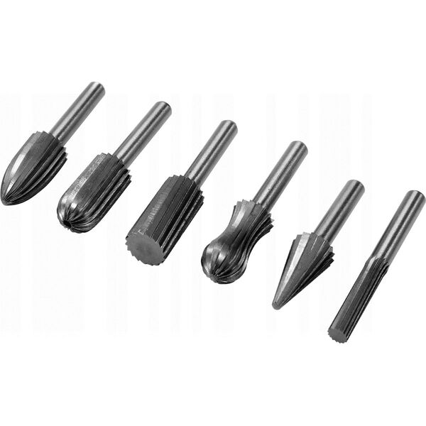 Yato frezy trzpieniowe do metalu Fi 6mm komplet 6 sztuk (YT-61711) 6419345 5906083040320