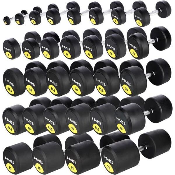 HMS hantel HG PRO gumowany 1 x 9 kg 6421369 5906727001243