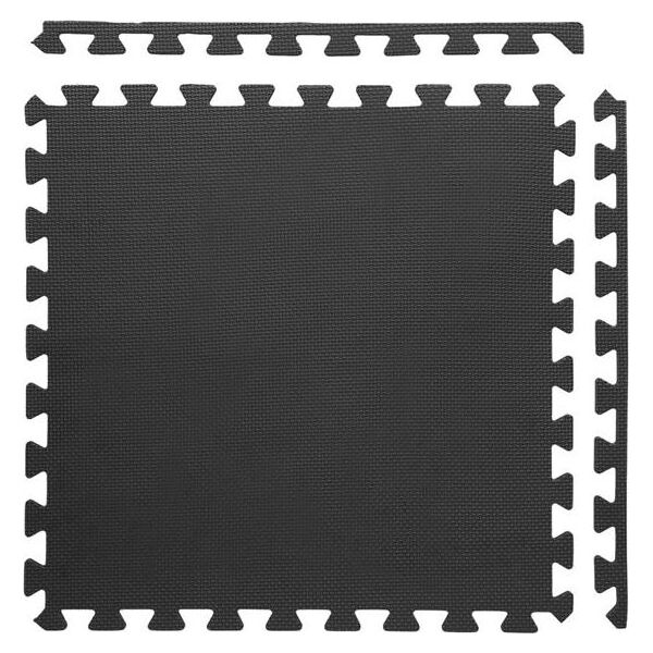 One Fitness Mata ochronna MP10 122 cm x 122 cm x 1 cm czarna 6433336 5907695590753
