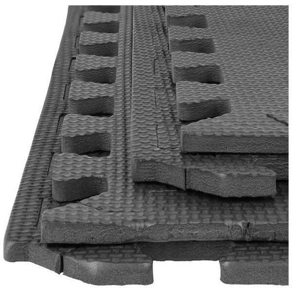 One Fitness Mata ochronna MP10 122 cm x 122 cm x 1 cm czarna 6433336 5907695590753