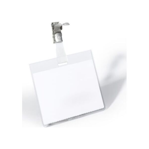 Durable DURABLE Namensschild m Clip transp Kunststoff 90x60mm 25 St 6450255 4005546810034