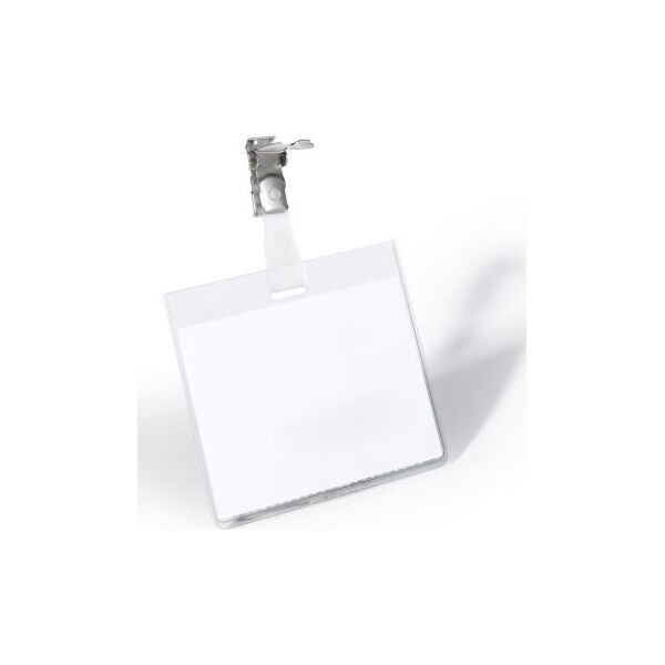 Durable DURABLE Namensschild m Clip transp Kunststoff 90x60mm 25 St 6450255 4005546810034
