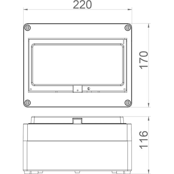 Elektro-Plast Rozdzielnica Hermetica Rn 1x8+2 Pe+n Dymny Ip65 2204-01 6459626 5902431694375