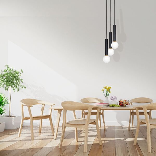 Lampa wisząca Eko-Light Lampa wisząca AURIS BLACK 3xE14 6461043 5902693748373
