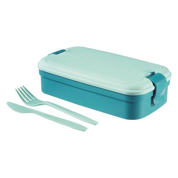 Curver Lunchbox ze sztućcami pojemnik obiadowy CURVER - niebieski - uniwersalny 6463758 3253920768025
