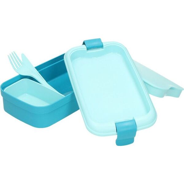 Curver Lunchbox ze sztućcami pojemnik obiadowy CURVER - niebieski - uniwersalny 6463758 3253920768025