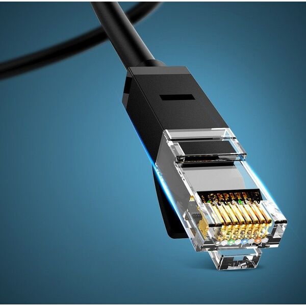 Ugreen Płaski kabel sieciowy UGREEN Ethernet RJ45, Cat.6, UTP, 0,5m (czarny) 6469124 6957303851720