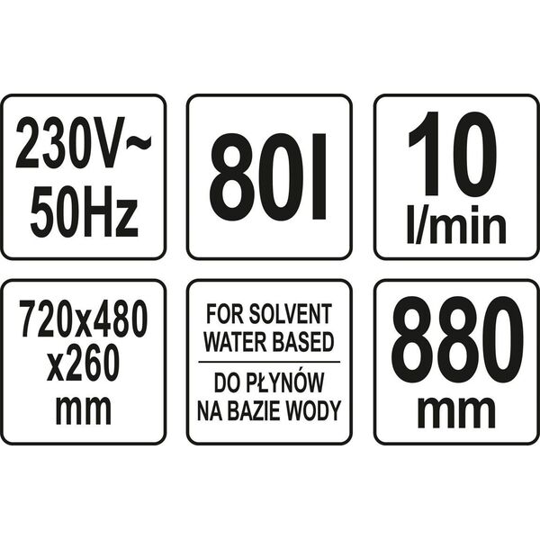 Yato Myjka warsztatowa 80L (YT-55808) 6484727 5906083046346