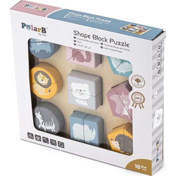 Viga Viga 44012 PolarB Układanka 2w1 Puzzle - kształty 6503237 6971608440120