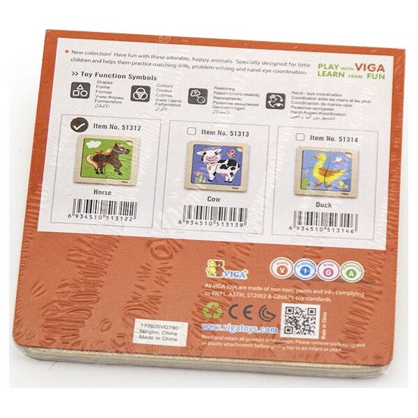 Viga Viga 51312 Puzzle na podkładce - Konik 6503244 6934510513122