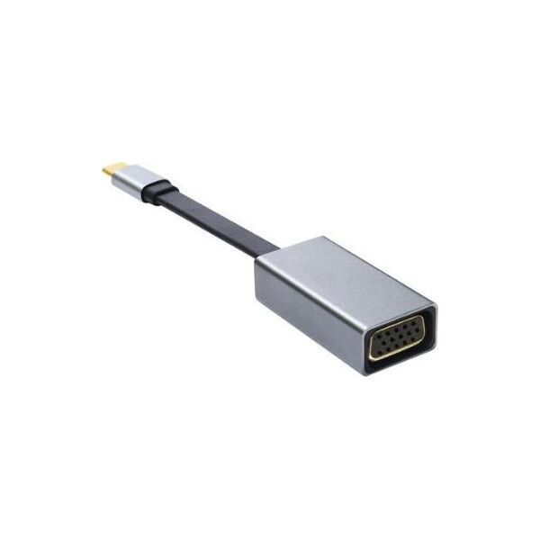 Adapter USB Platinet USB-C - VGA Srebrny  (PMMA9089) 6503947 5907595447119