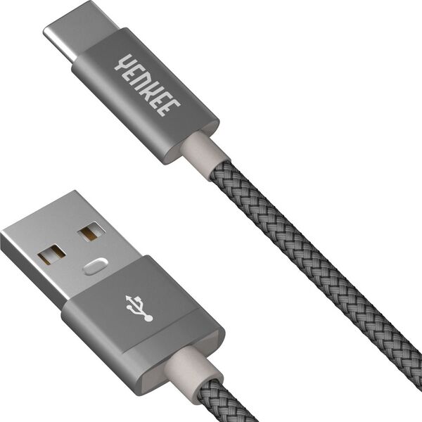 Kabel USB Yenkee USB-A - USB-C 2 m Szary (45013684) 6504359 8590669248131