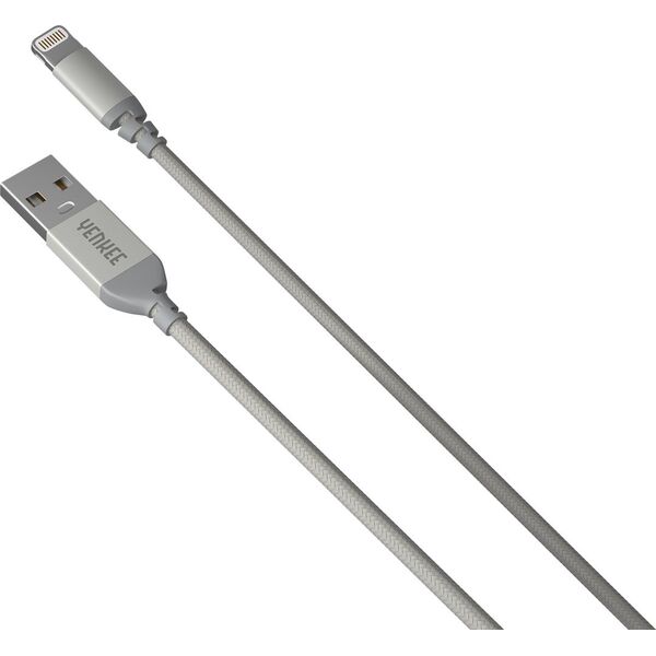 Kabel USB Yenkee USB-A - Lightning 1 m Srebrny (30015969) 6504366 8590669241705