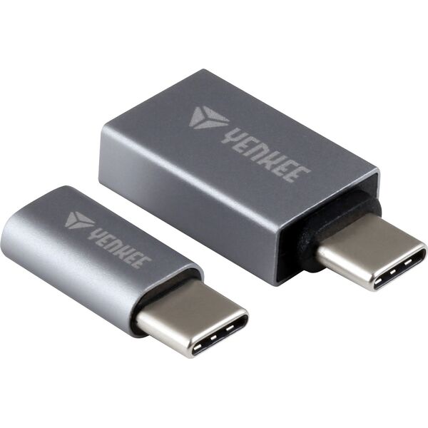 Adapter USB Yenkee YTC 021 USB-C - USB Srebrny  (45014214) 6504553 8590669262823