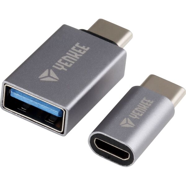 Adapter USB Yenkee YTC 021 USB-C - USB Srebrny  (45014214) 6504553 8590669262823