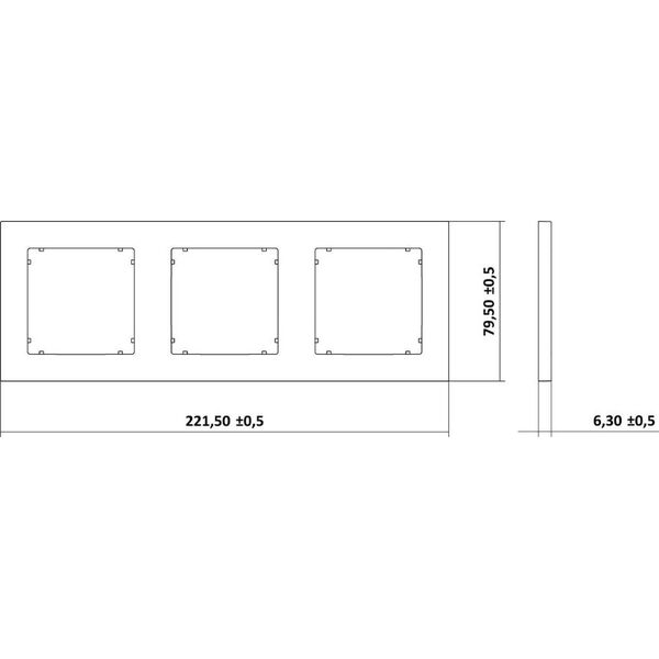 Karlik MINI Ramka potrójna czarny mat (12MR-3) 6505572 5903268586901