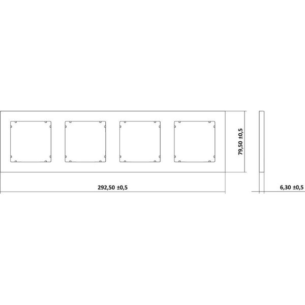 Karlik MINI Ramka poczwórna czarny mat (12MR-4) 6505573 5903268586918