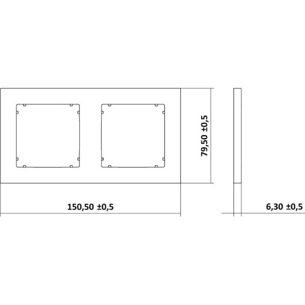 Karlik MINI Ramka podwójna szary mat (27MR-2) 6505577 5903268588684
