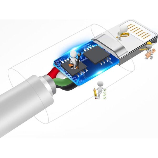 Kabel USB Dudao USB-A - Lightning 1 m Biały (52127) 6515909 6970379613757
