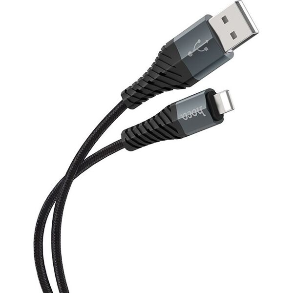 Kabel USB Hoco USB-A - Lightning 1 m Czarny (6931474710529) 6515917 6931474710529