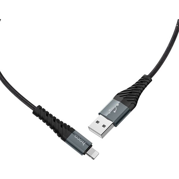 Kabel USB Hoco USB-A - Lightning 1 m Czarny (6931474710529) 6515917 6931474710529