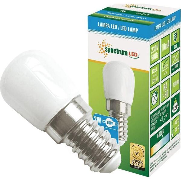 Spectrum LED Żarówka LED Tablicowe 230v 2W E14 CW Spectrum 6523557 5902650524309