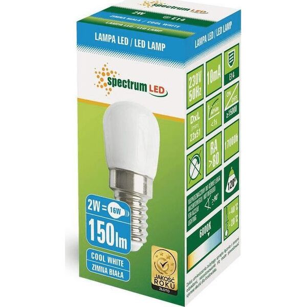 Spectrum LED Żarówka LED Tablicowe 230v 2W E14 CW Spectrum 6523557 5902650524309