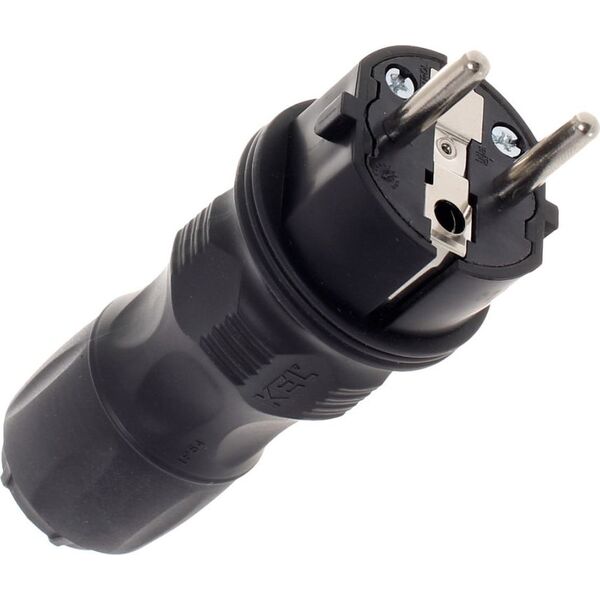 Volteo Wtyczka Prosta 2p+z, 16a Extreme Uni Ip54 Czarna 6557354 5902273405412