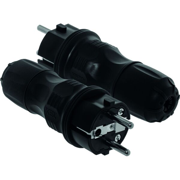 Volteo Wtyczka Prosta 2p+z, 16a Extreme Uni Ip54 Czarna 6557354 5902273405412