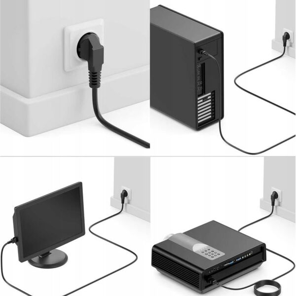 Kabel zasilający Libox Kabel zasilający komputerowy prosty 1,5m LB0175 Libox 6602985 5901811403071