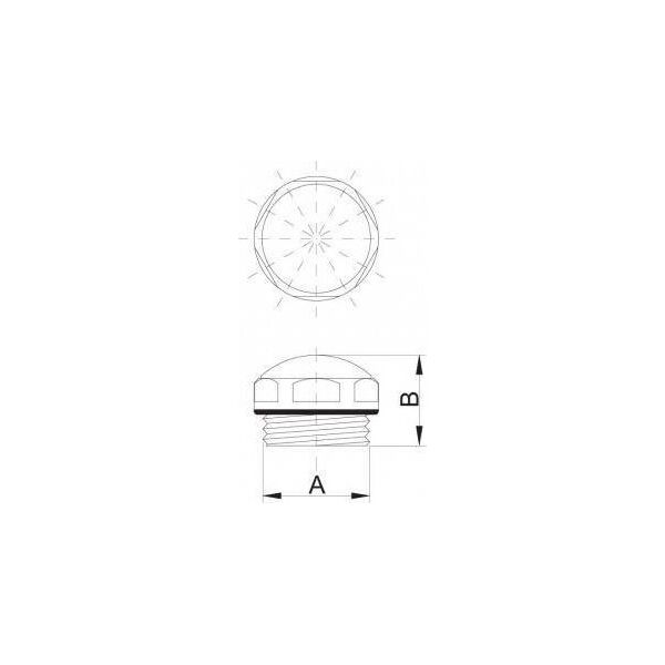 Hydroland KOREK 1/2" DO GRZEJ.STAL.BIAŁY Z ORINGIEM //G.KB-1/2-STAL-BI 6631456 5900308735046