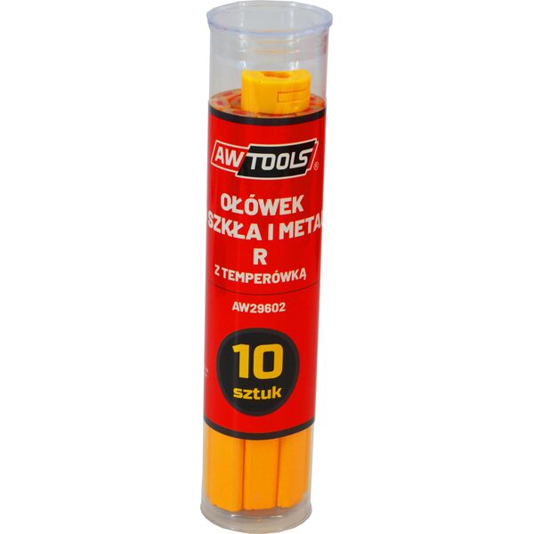 AWTools AWTOOLS OŁÓWEK DO SZKŁA I METALU R ŻÓŁTY 10 SZTUK AW29602 6644964 5903041035732