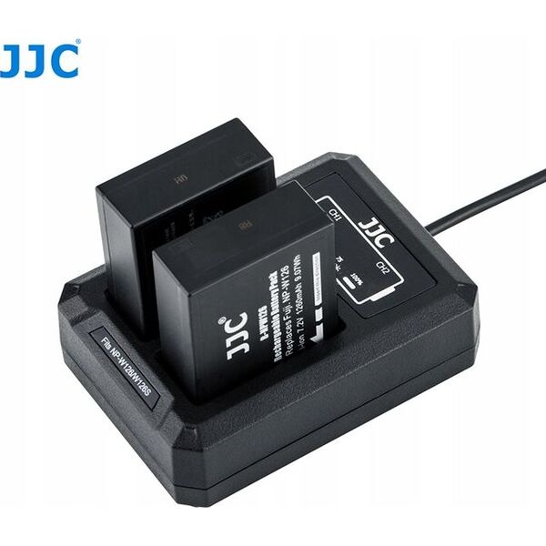 Ładowarka do aparatu JJC Ładowarka Dwukanałowa Podwójna USB do Fuji NP-W126 / NP-W126S 6656714 6950291562623