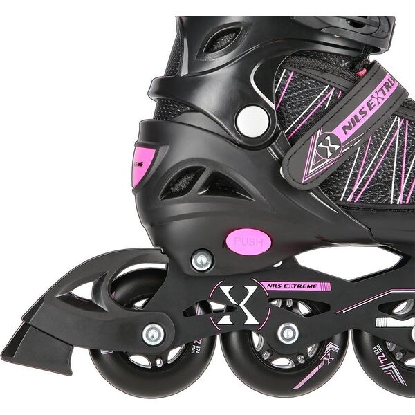 Rolki Nils Extreme NH11912-A z wymienną płozą regulowane czarne r. 31-34 6676326 5907695543025