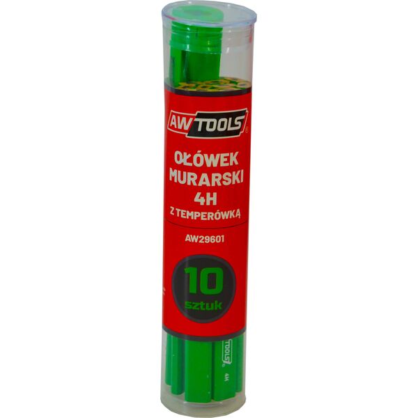 AWTools AWTOOLS OŁÓWEK MURARSKI 4H ZIELONY DO KAMIENIA/CEGŁY 10 SZTUK AW29601 6685273 5903041035749