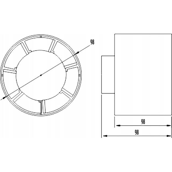 Dospel Wentylator kanałowy Dospel Euro 1 100mm 007-0051 6696023 5901560503510