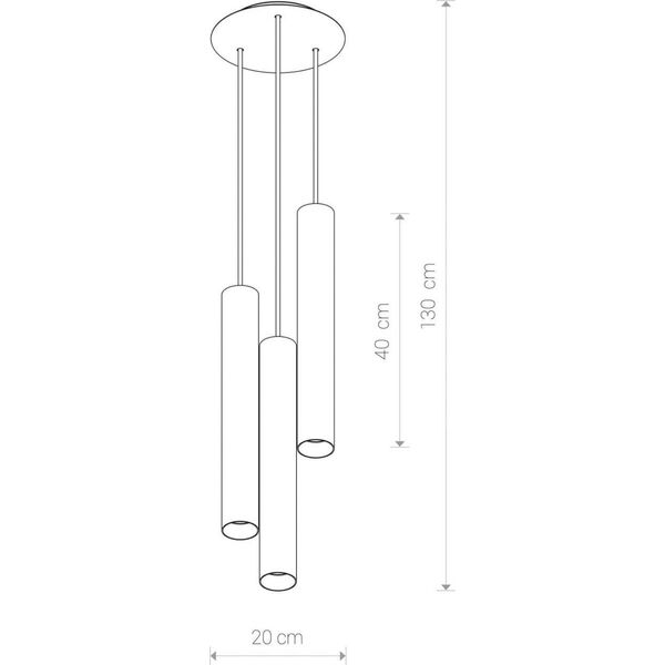 Lampa wisząca Nowodvorski Nowodvorski Eye 8917 Lampa wisząca zwis 3x10W GU10 Czarna 6743717 5903139891790